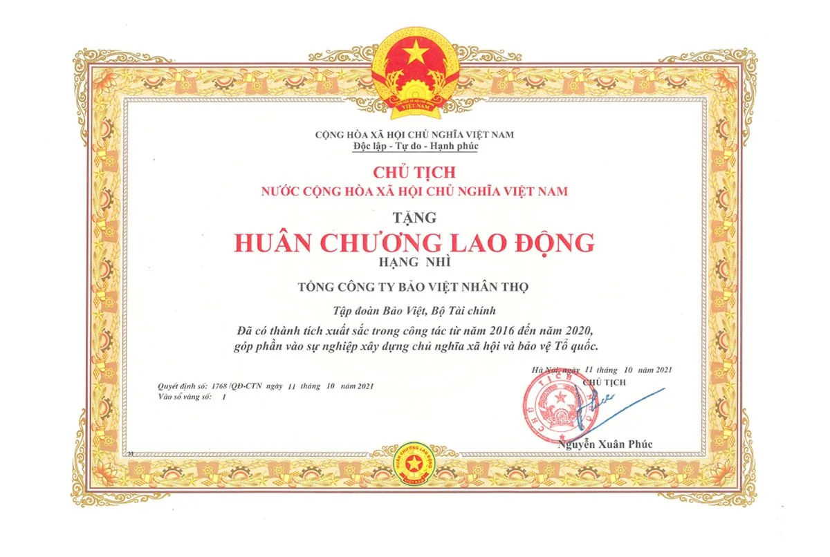Huân chương Lao động hạng Nhì